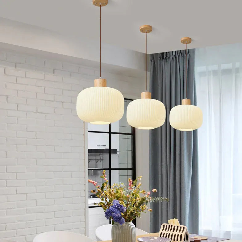 White Bedside Pendant Light For Bedroom Ozawa Wood