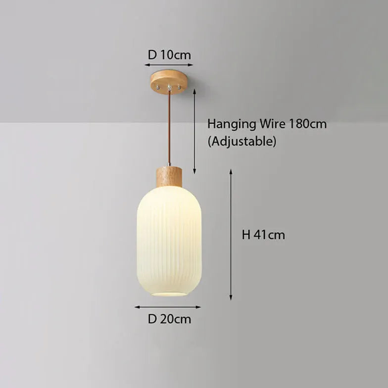 White Bedside Pendant Light For Bedroom Ozawa Wood