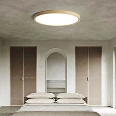 Flush Light For Bedroom Round Ozawa Wood