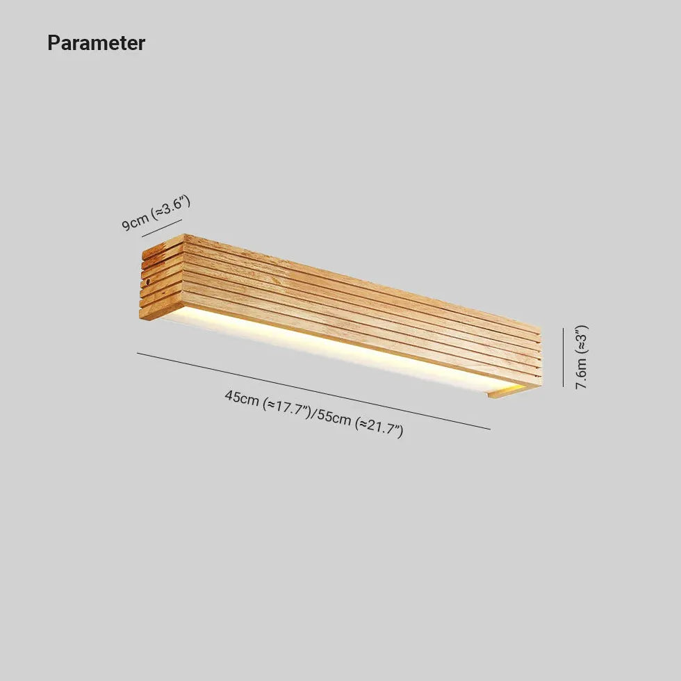 Mirror Light For Bathroom Ozawa Wood Led Ip44