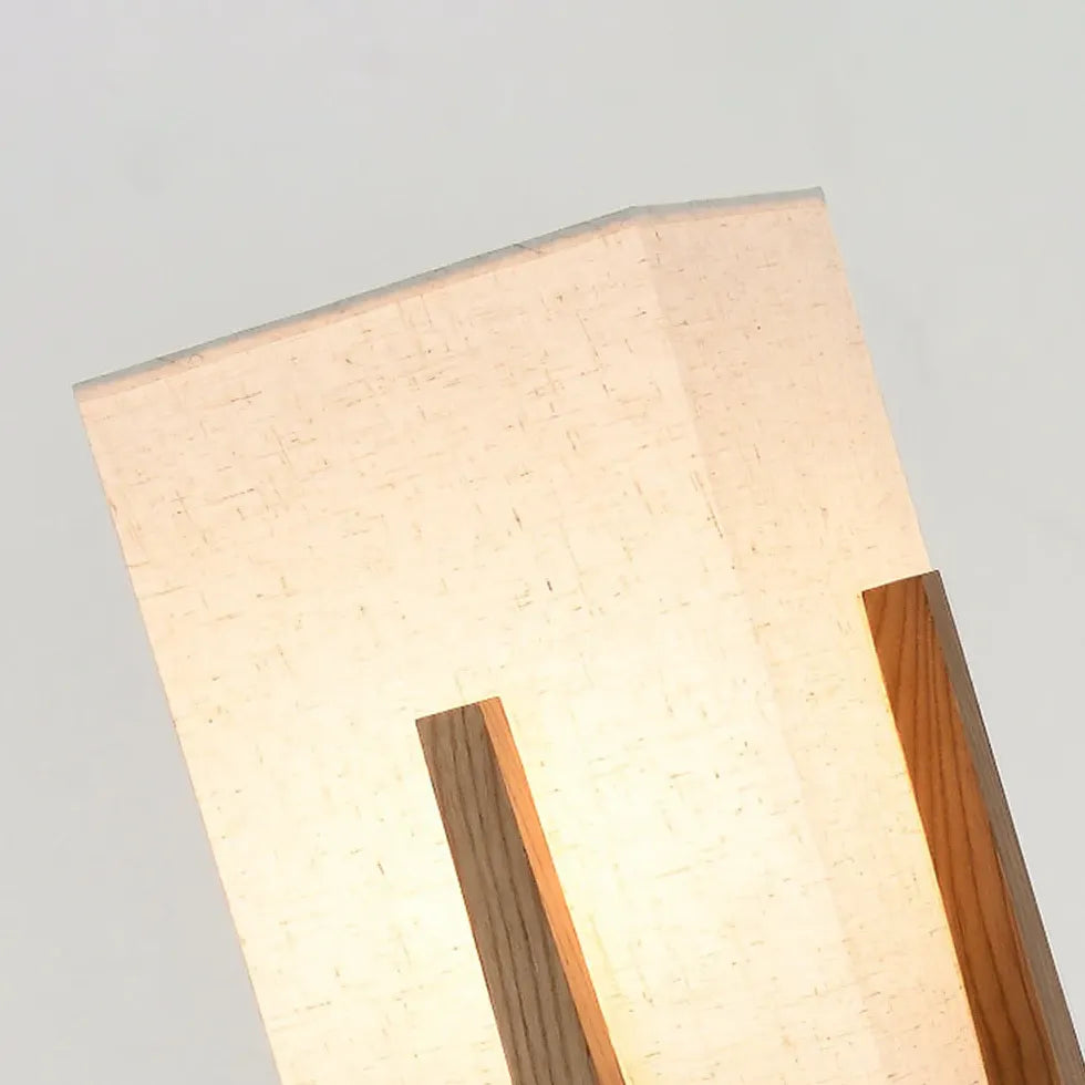 Floor Lamp For Study Room Rectangular Ozawa Wood Warm White Plug Led