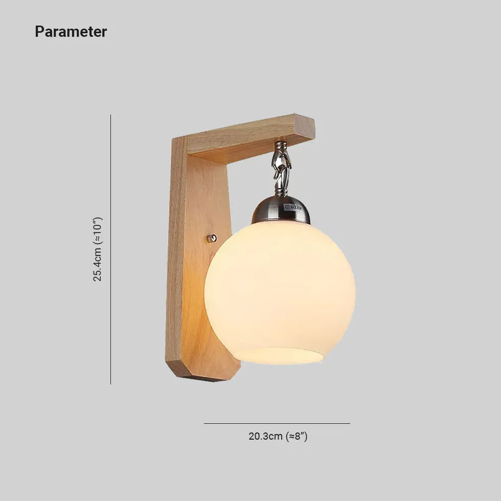 Single Arm Wall Light For Bathroom Ozawa Wood Ip44 Led