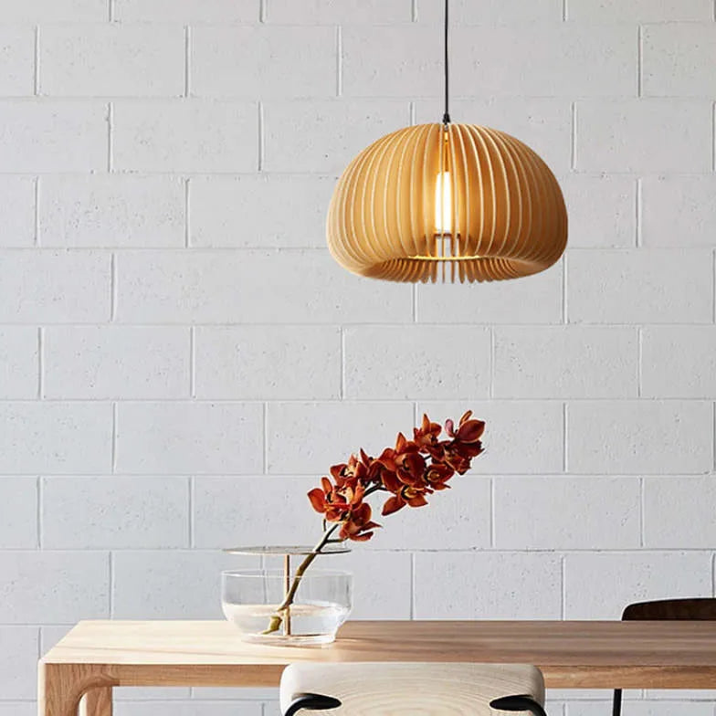 Light Single Pendant For Living Room Ozawa Metal & Wood Led Ip20