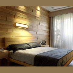 Mirror Light For Bedroom Rectangular Ozawa Wood Led Ip20 Warm White