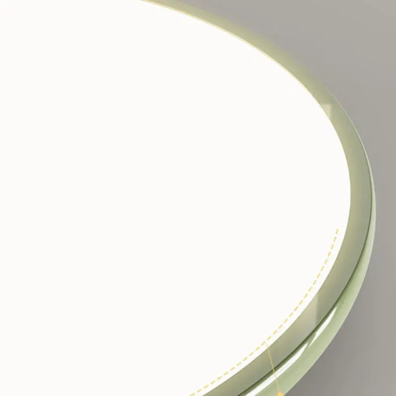 White Flush Light For Bedroom Circle Ozawa Acrylic Ip20 Dimmable Led