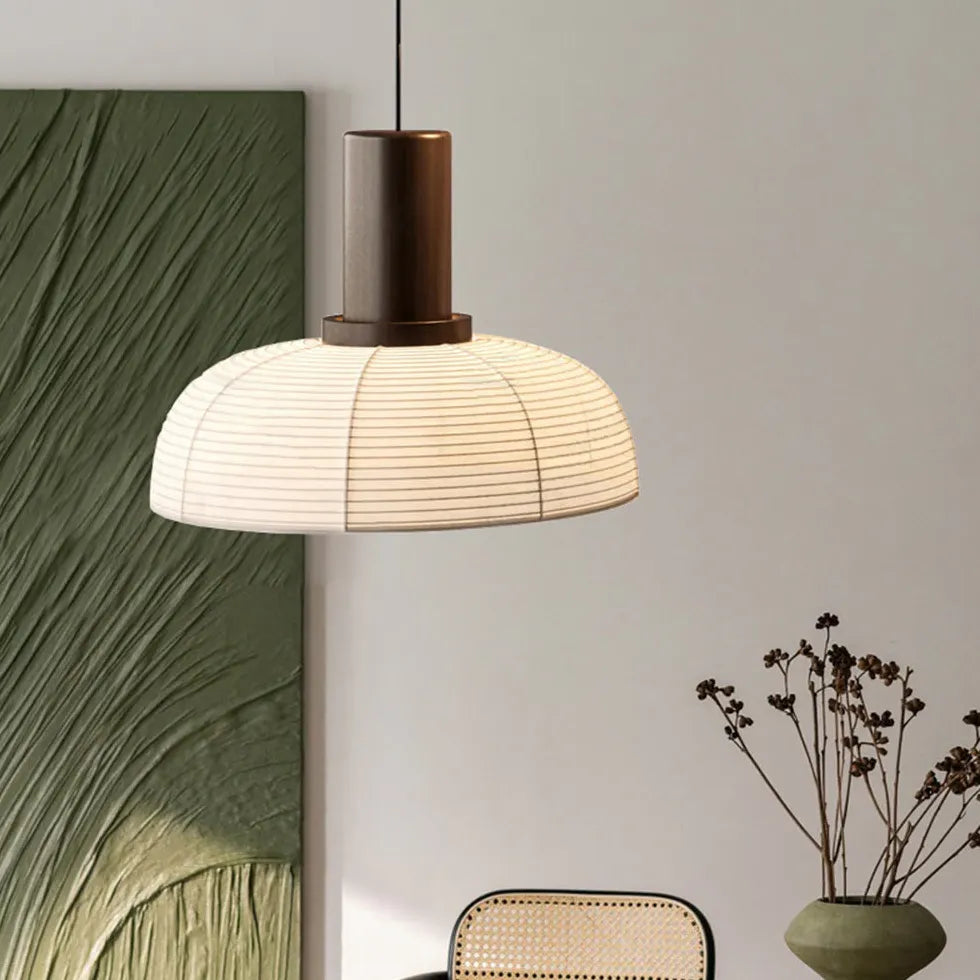 Light Single Pendant For Bedroom Ren__e Metal & Fabric Led