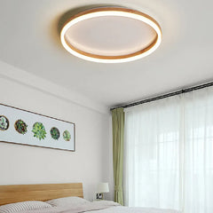 Low Ceiling Light For Bedroom Round Ozawa Wood Led Dimmable Ip20