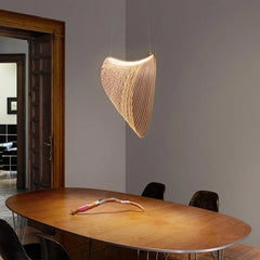 Statement Pendant Light For Living Room Ozawa Wood Warm White Ip20 Led