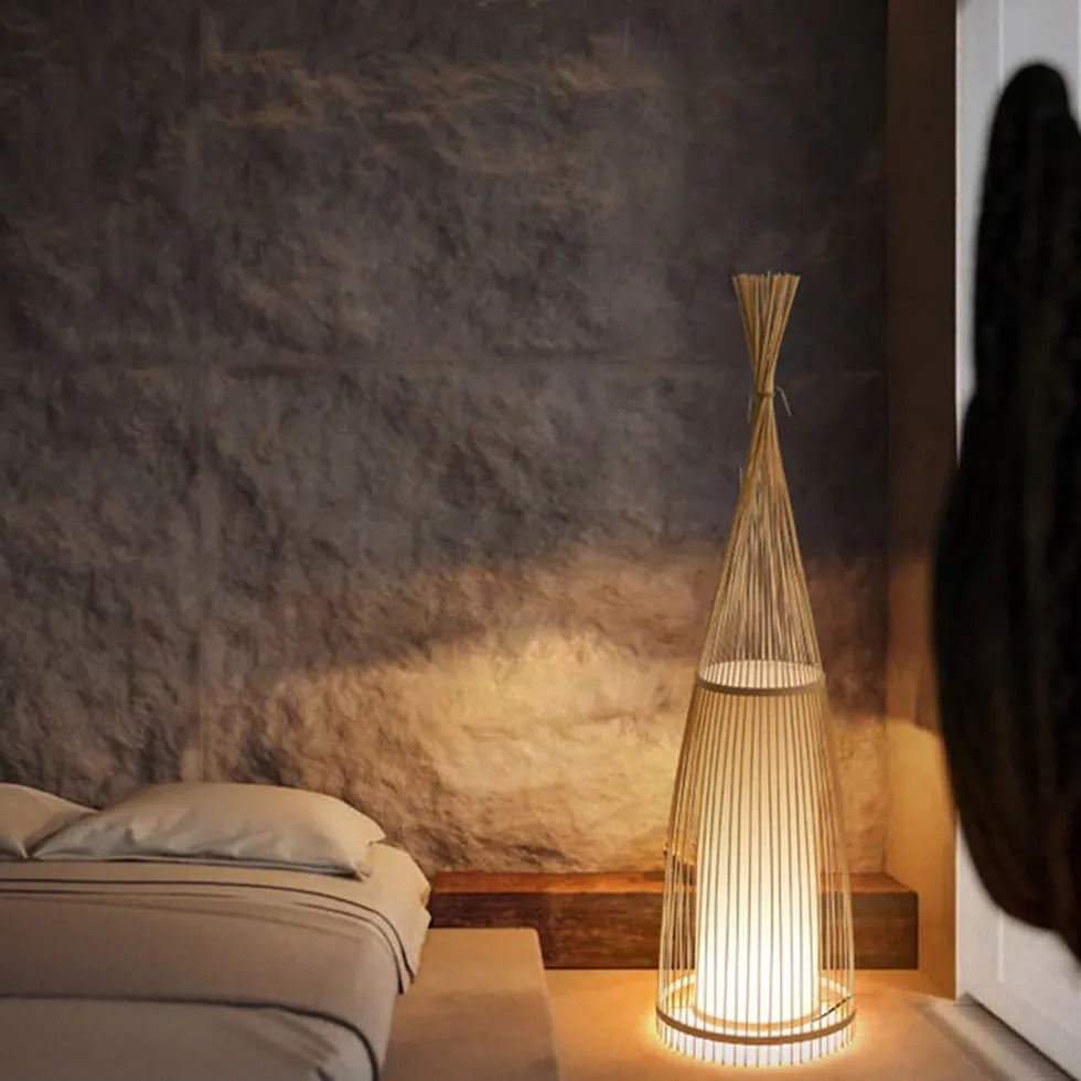 Floor Lamp For Bedroom Ozawa Rattan Plug Ip20