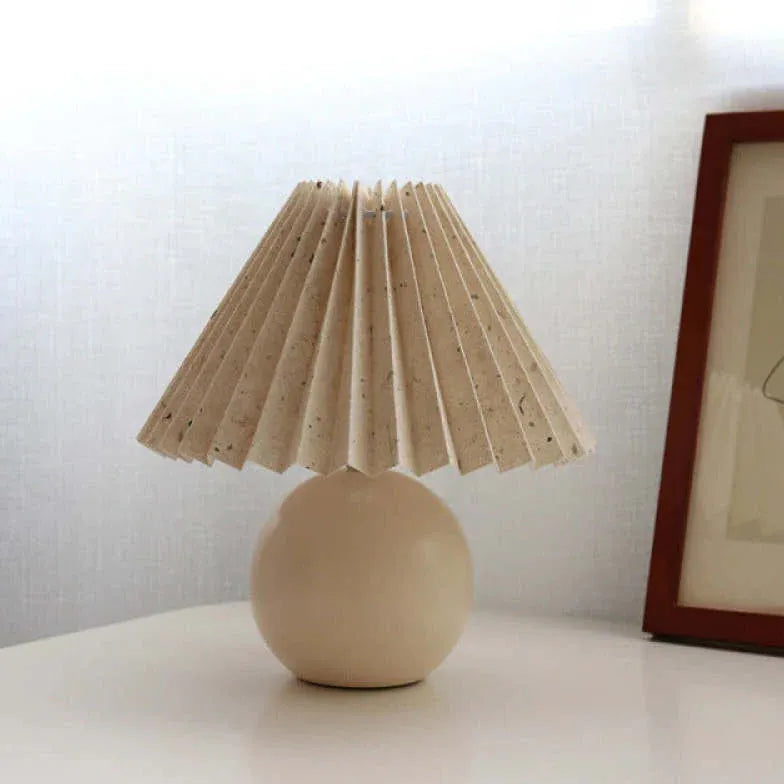 White Rattan Vintage Bedside Table Lamp