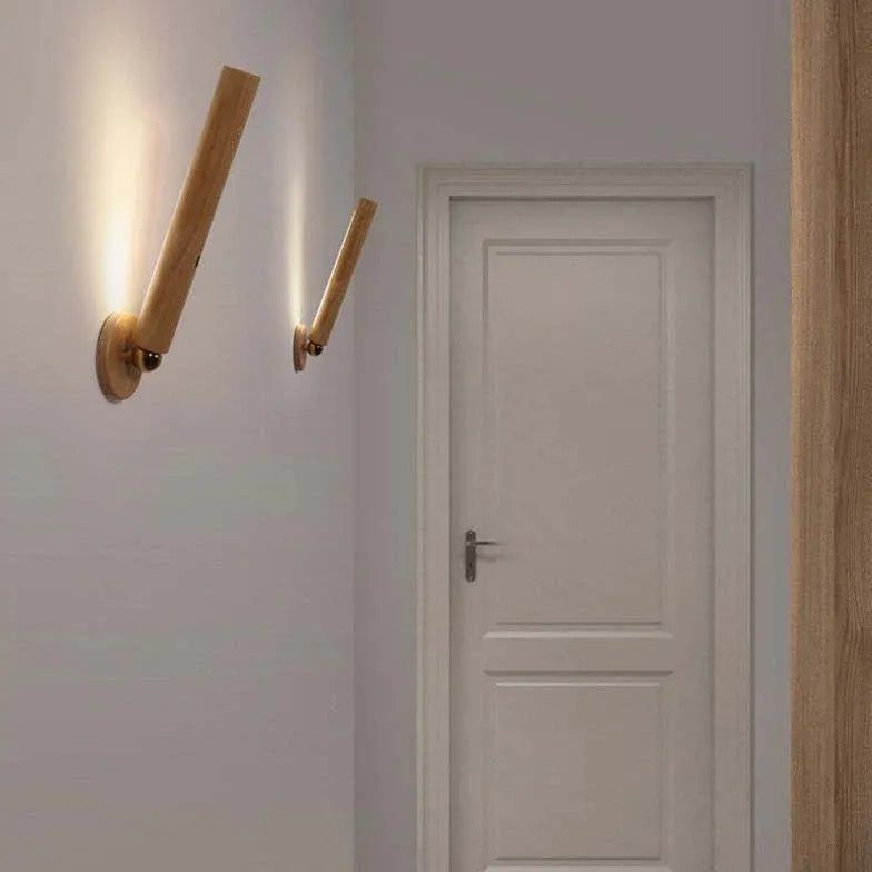 Rechargeable Removable Mounted Wall Lamp Wood