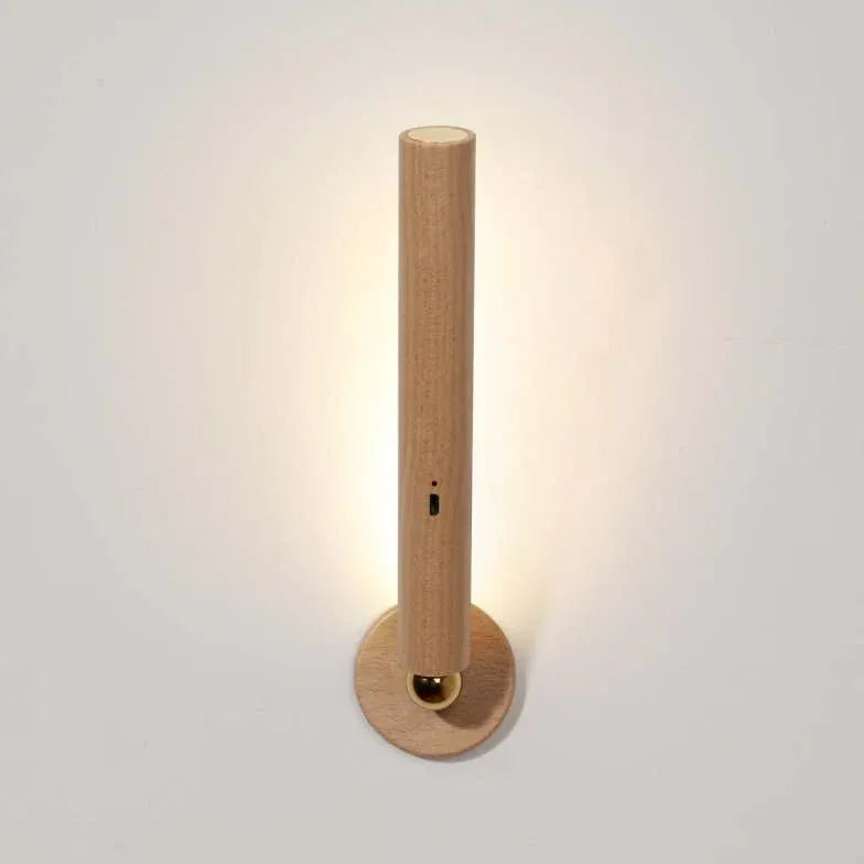 Rechargeable Removable Mounted Wall Lamp Wood