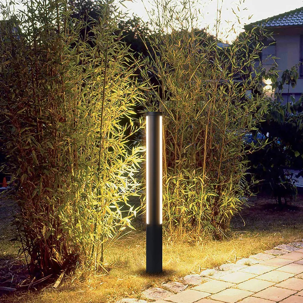 Black Post & Bollard Light Pena Metal & Acrylic Led Ip65 Outdoor Warm White