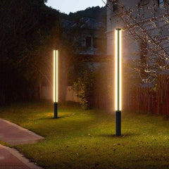 Black Post & Bollard Light Pena Metal & Acrylic Led Ip65 Outdoor Warm White