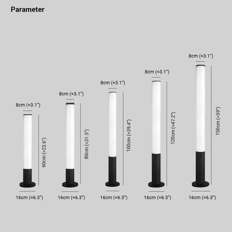 Black Post & Bollard Light Pena Metal Outdoor Led Ip65