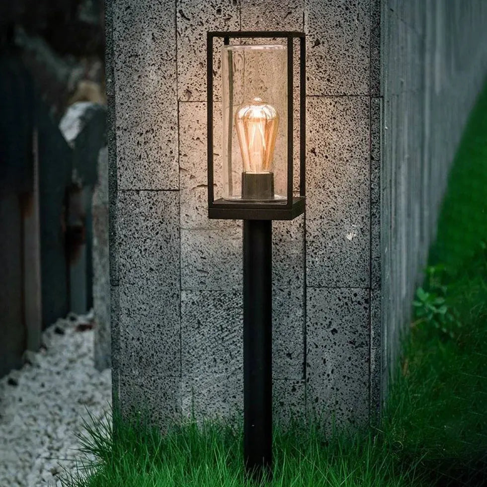 Black Solar Hybrid Pena Metal & Glass Outdoor Led Ip65