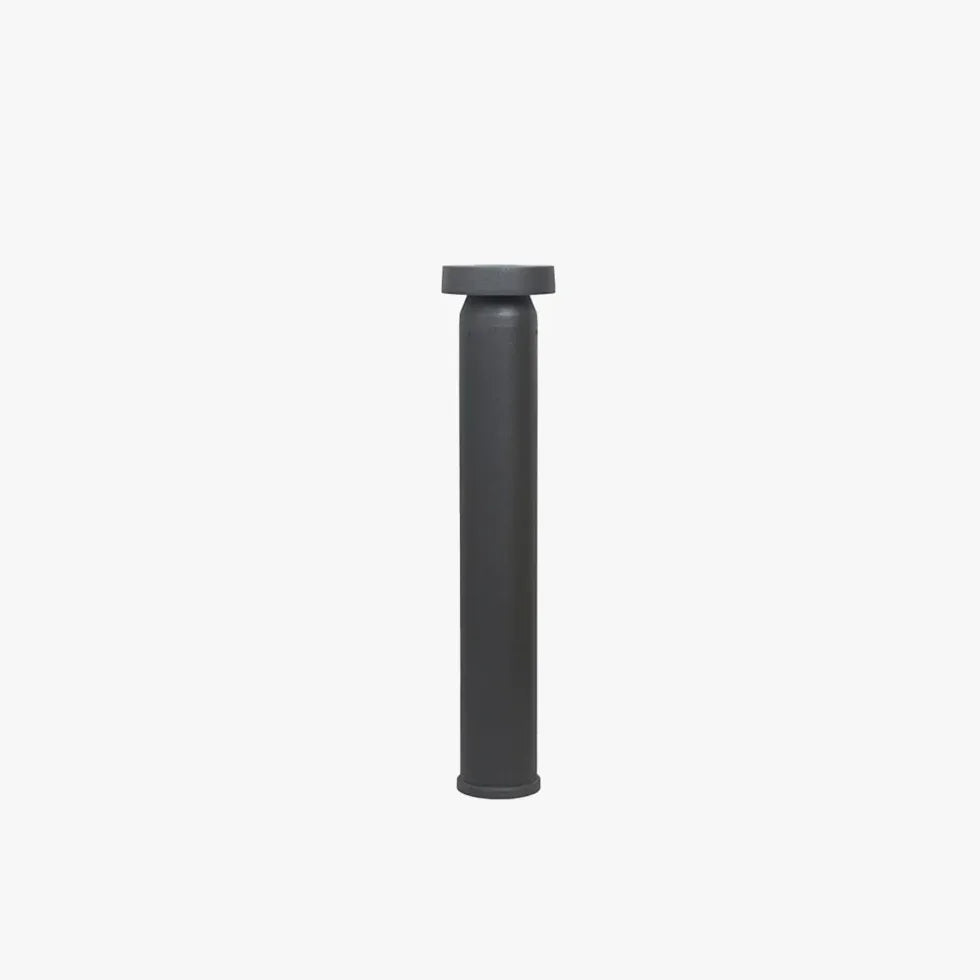 Black Post & Bollard Light Cylinder Pena Metal & Acrylic Ip65 Outdoor