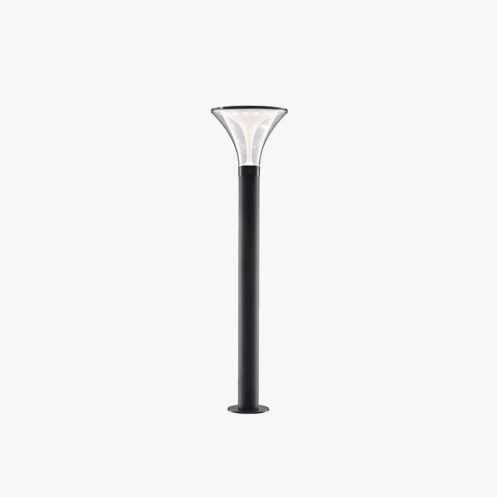 Black Solar Light Cylinder Pena Metal Led