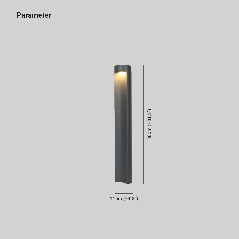 Black Post & Bollard Light Pena Metal Led Warm White Ip65 Outdoor