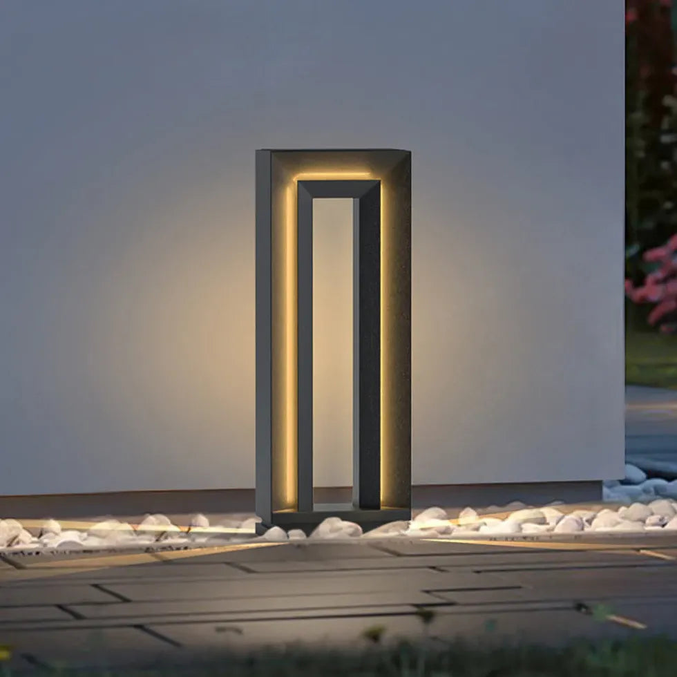 Black Solar Light Rectangular Pena Metal & Acrylic Outdoor Warm White Ip65