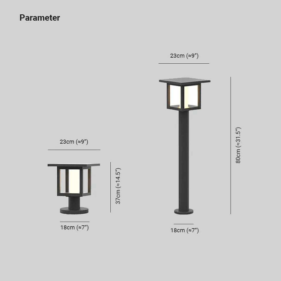 Black Solar Light Pena Metal & Glass Led Solar Cool White Outdoor