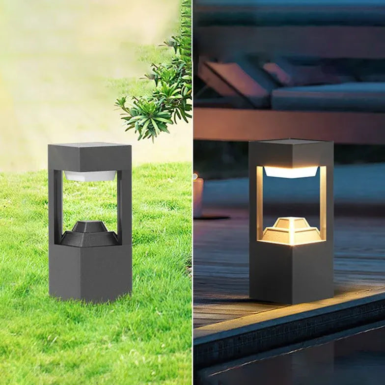 Black Solar Light Rectangular Pena Metal Ip65