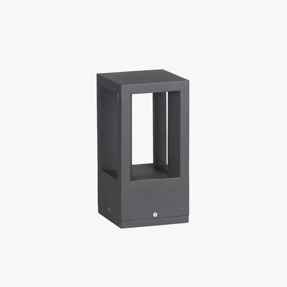 Black Pedestal Light Rectangular Pena Metal Led