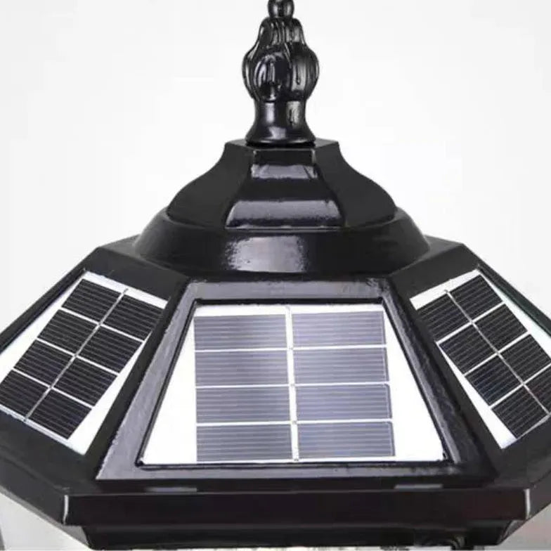 Black Solar Light Pena Metal & Glass Ip65 Led Solar Outdoor