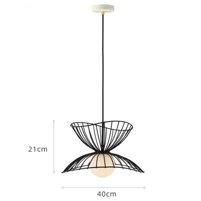 Black Light Single Pendant For Bedroom Renee Metal & Fabric Led Ip20 Warm White