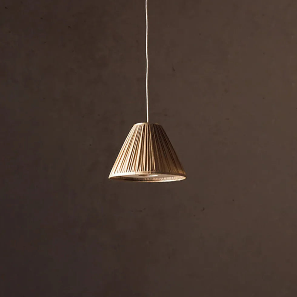 Light Single Pendant For Bedroom Renee Metal & Fabric Led