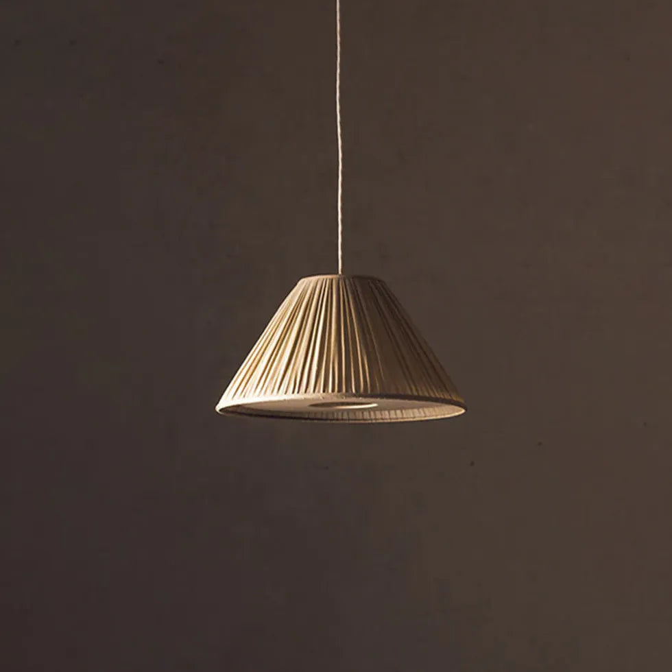 Light Single Pendant For Bedroom Renee Metal & Fabric Led