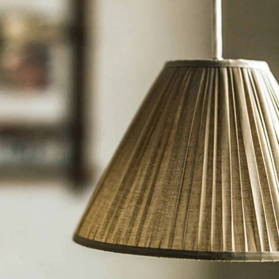 Light Single Pendant For Bedroom Renee Metal & Fabric Led