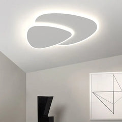 White Low Ceiling Light For Bedroom Quinn Metal & Acrylic Warm White