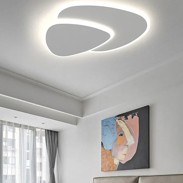 White Low Ceiling Light For Bedroom Quinn Metal & Acrylic Warm White