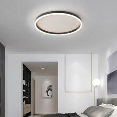 Black Low Ceiling Light For Bedroom Quinn Metal & Acrylic Led