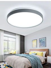 White Flush Light For Bedroom Round Quinn Metal & Acrylic Ip20 Led