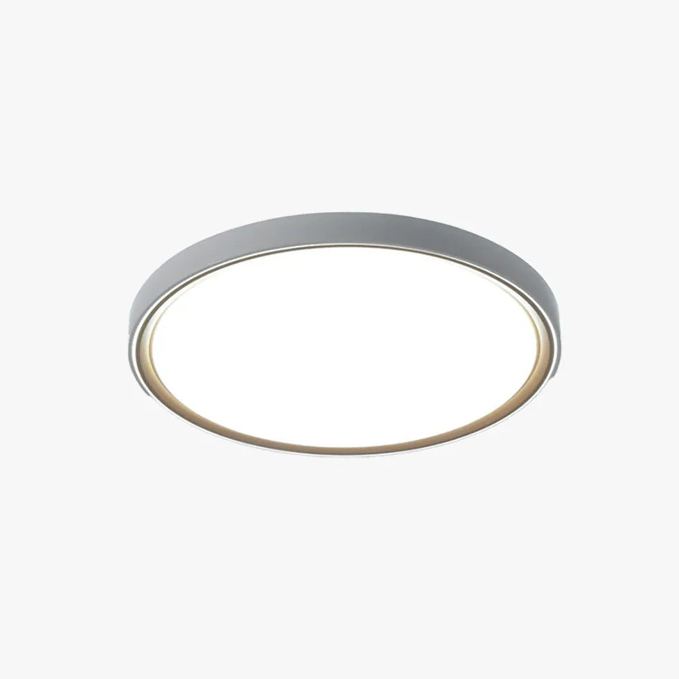 Gold Flush Light For Bedroom Round Quinn Metal & Acrylic