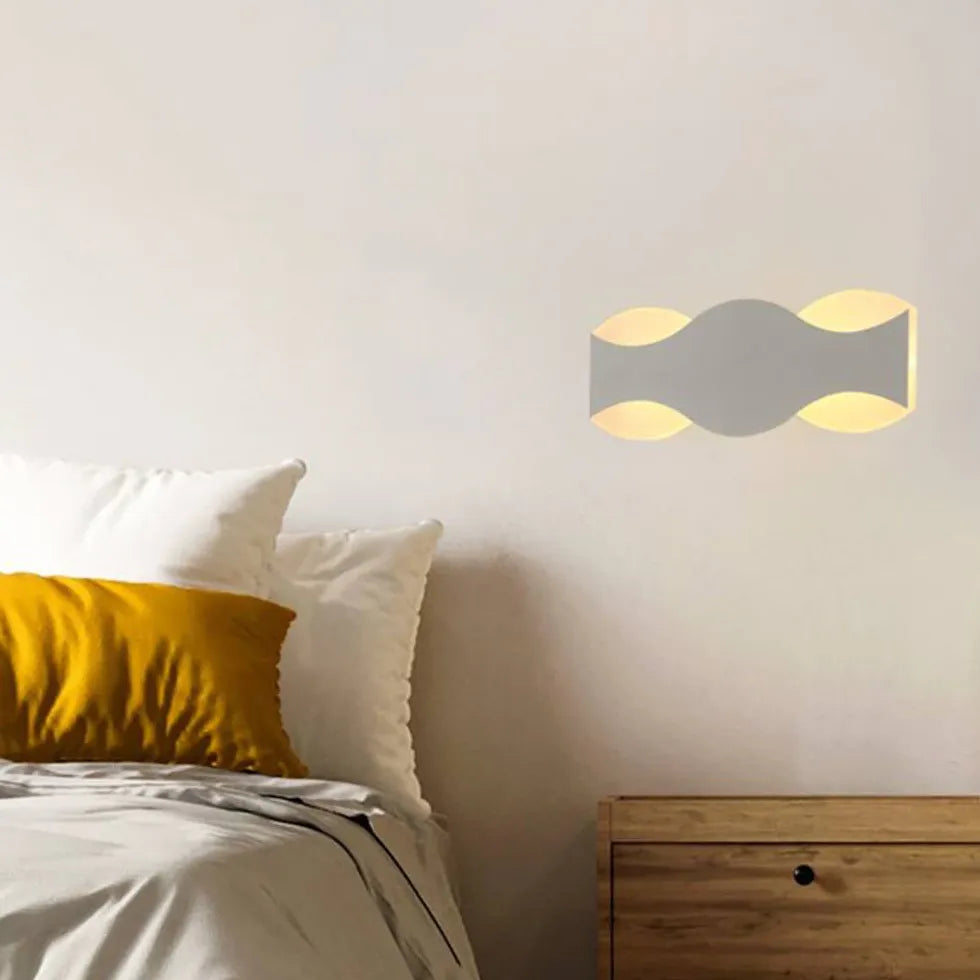 Black Flush Wall Light For Bedroom Quinn Metal Warm White Ip20