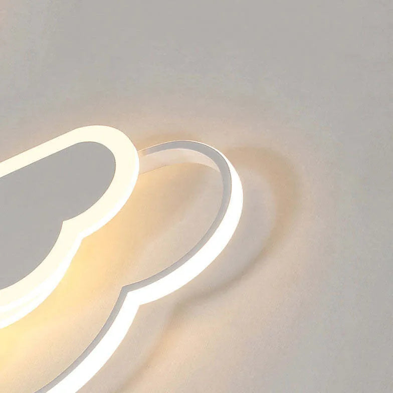 White Cloud Shape Flush Light Acrylic