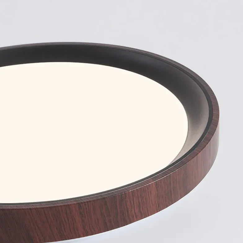 White Low Ceiling Light For Bathroom Quinn Wood Dimmable Ip20 Led