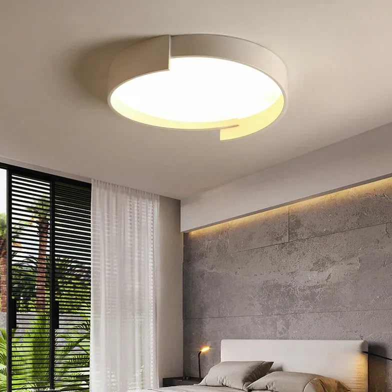 Flush Light For Bedroom Round Macaron Metal & Acrylic