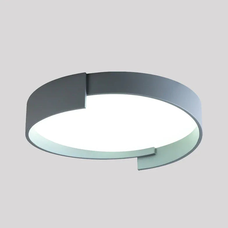 Flush Light For Bedroom Round Macaron Metal & Acrylic