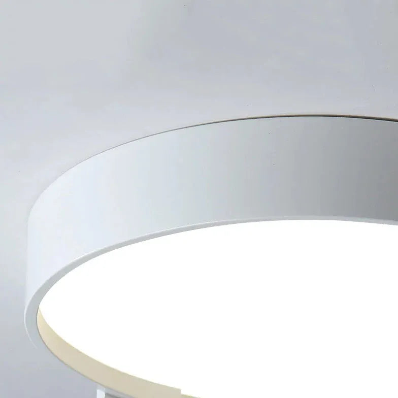 Flush Light For Bedroom Round Macaron Metal & Acrylic