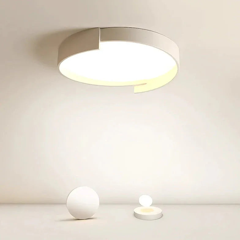 Flush Light For Bedroom Round Macaron Metal & Acrylic