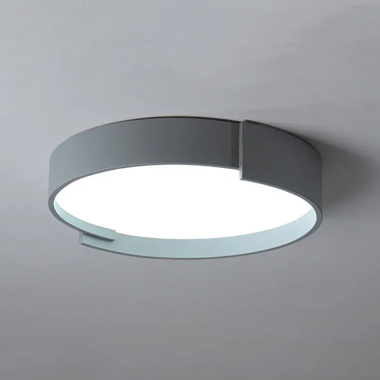 Flush Light For Bedroom Round Macaron Metal & Acrylic