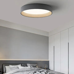 Black Low Ceiling Light For Study Room Round Quinn Metal Led