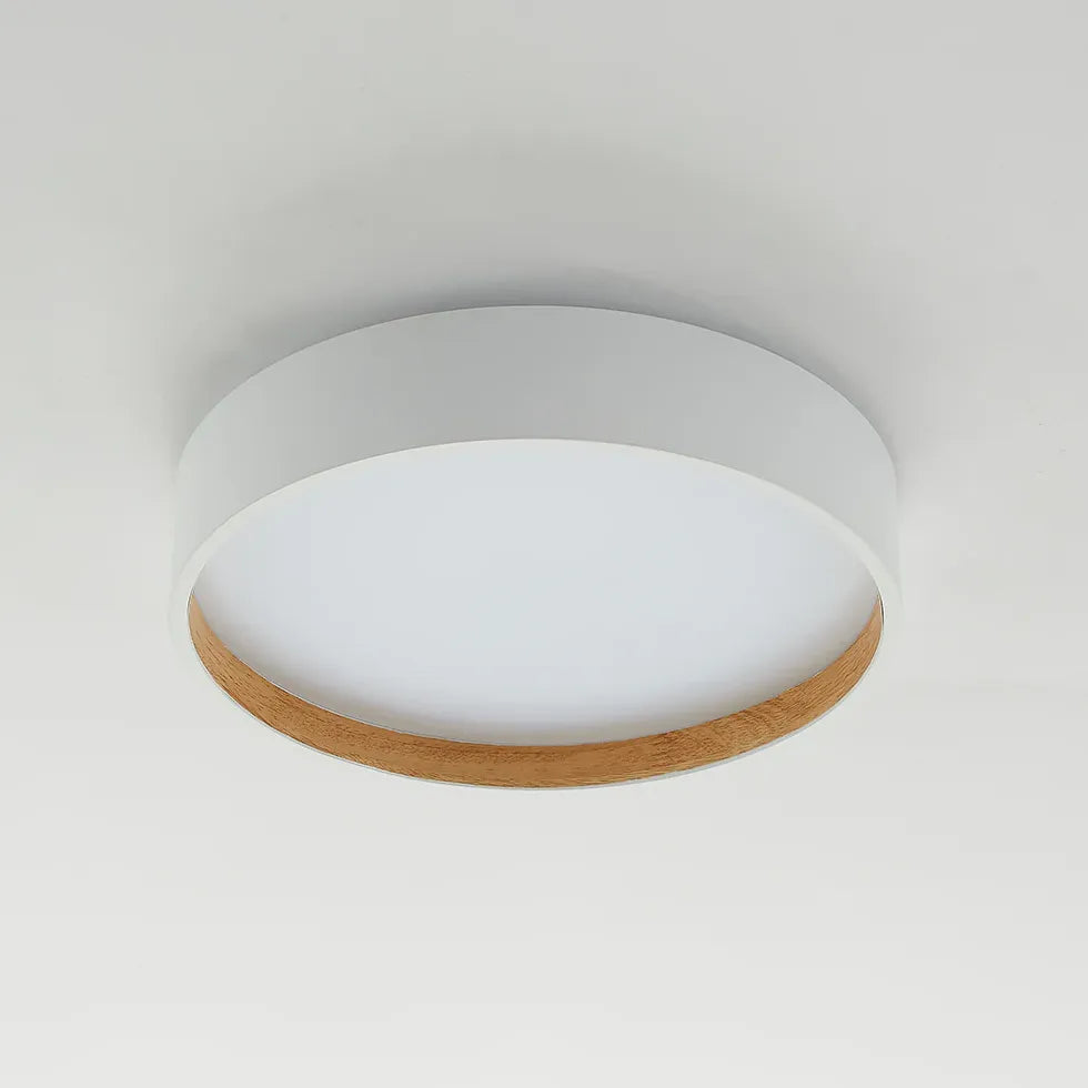 Black Low Ceiling Light For Study Room Round Quinn Metal Led