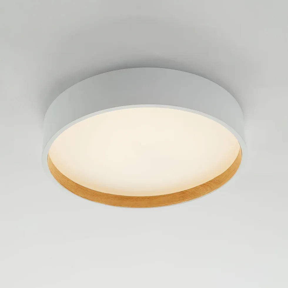 Black Low Ceiling Light For Study Room Round Quinn Metal Led