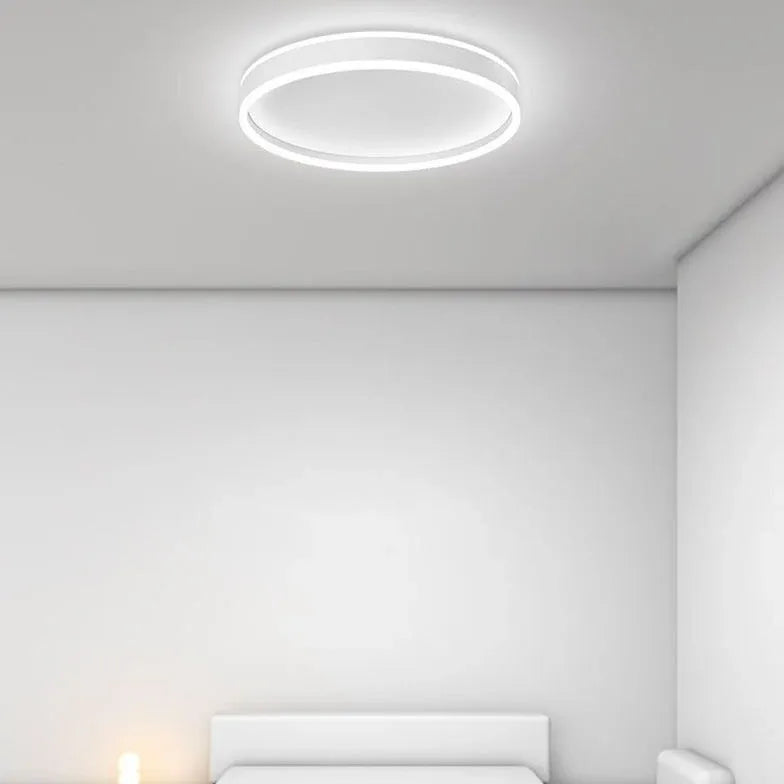 Black Low Ceiling Light For Bedroom Round Quinn Metal Ip20