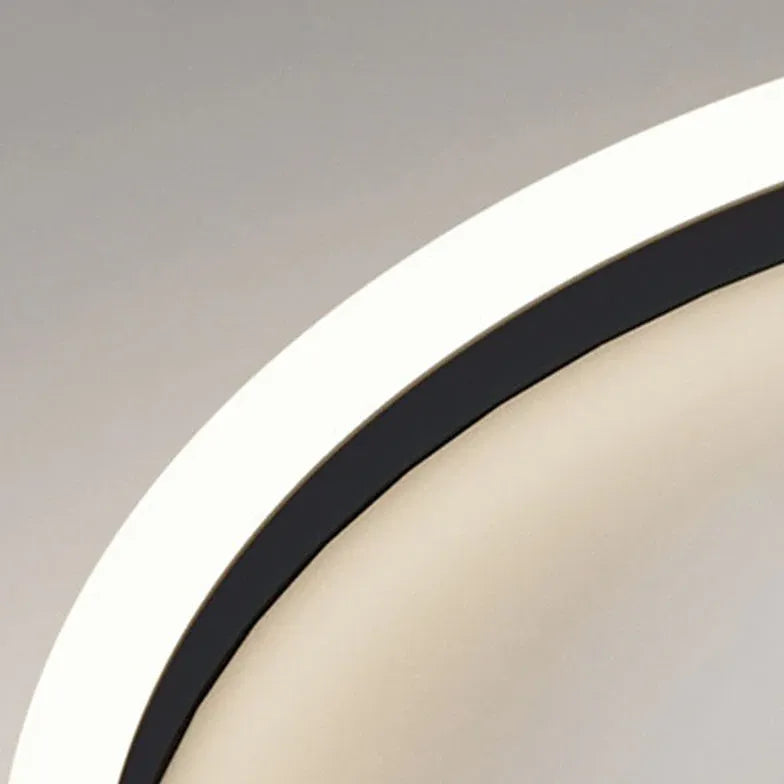 Black Low Ceiling Light For Bedroom Round Quinn Metal Ip20